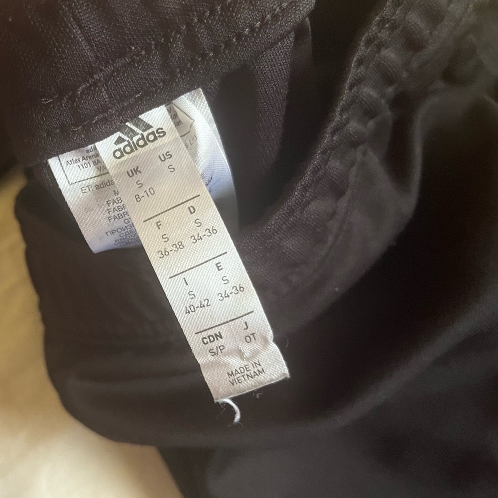 Adidas Black Jacket, Black & Navy Three-Stripe Joggers womens (small) - Picture 4 of 5